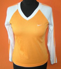 Dámské oranžovo-bílé triko zn. Nike