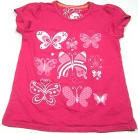 Růžové tričko s motýlky zn.TU