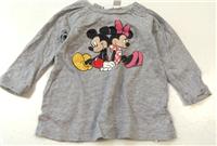 Šedé triko s Mickeym a Minnie zn. Disney 