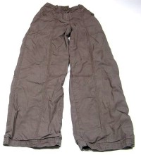 Hnědé plátěné oteplené kalhoty zn. Cherokee vel. 134
