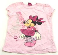 Růžové tričko s Minnií zn. Disney