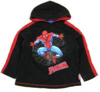 Černo-červená mikinka se Spider-manem a kapucí 