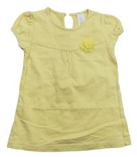 Žluté bavlněné šaty s kytičkou zn. C&A