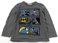 Šedo-hnědé triko s Batmanem 