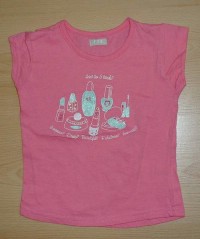 Růžové tričko s obrázky zn. CQ
