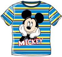 Nové - Modro-žluté pruhované tričko s Mickeym zn. Disney 