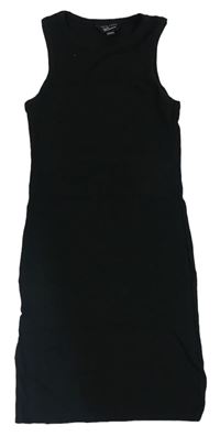 Černé žebrované bavlněné šaty zn. New Look