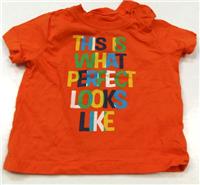 Oranžové tričko s nápisem zn.F&F