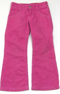 Růžové manžestrové kalhoty se třpytkami zn. Debenhams