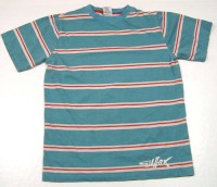 Modré pruhované tričko s nápisem zn. M&Co