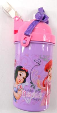 Outlet - Fialovo-růžová plastová láhev na pití s princeznami zn. Disney 