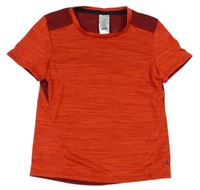 Červeno-vínové melírované funkční sportovní tričko zn. Decathlon