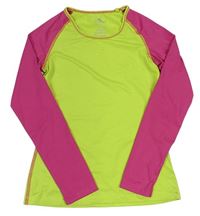 Neonově zeleno-růžové sportovní funkční triko zn. Crane