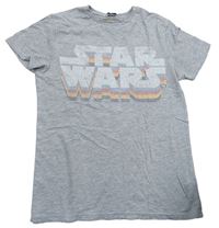 Šedé melírované tričko se Star Wars zn. M&S