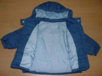OUTLET - Modrá šusťáková zimní bundička s kapucí zn. Marks&Spencer