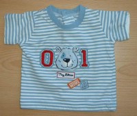 Pruhované tričko s medvídkem a číslem