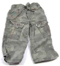 Khaki army plátěné kalhoty s kapsami zn. Next
