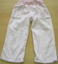 Růžové sametové kalhoty s motýlkem zn. Early Days