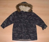 Army khaki zimní bunda s kapucí a kožíškem zn. George