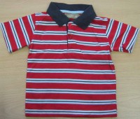 Červeno-modré pruhované tričko s límečkem zn.Bhs