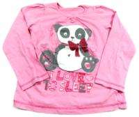 Růžové triko s pandou 
