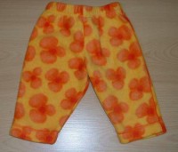 Oranžovo-žluté fleecové kalhoty