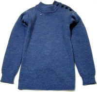 Modrý vlněný svetřík vel. 134
