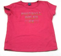 Růžové tričko s nápisem zn. TU