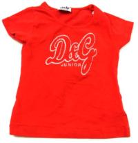 Červené tričko s nápisem zn. Dolce&Gabbana 