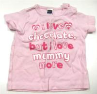 Růžové tričko s nápisem zn.M&Co