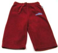 Červené fleecové kalhoty s nápisem zn. Disney