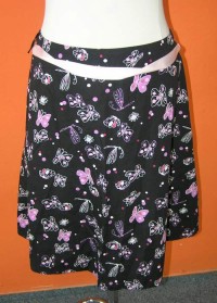 Dámská černo-růžová sukně