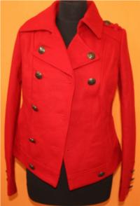 Dámský červený vlněný jarní kabátek zn. New Look