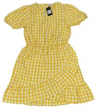 Žluto-bílé kostkované šaty zn. Primark