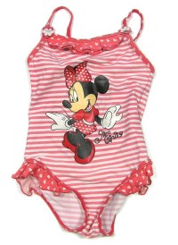 Růžovo-smetanové pruhované plavečky s Minnie zn. Ladybird + Disney