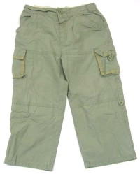 Khaki plátěné rolovací kalhoty zn. Mini Mode
