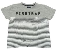 Šedo-pruhované tričko zn. Firetrap