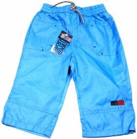 Modré šusťákové kalhoty- nové