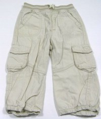 Béžové plátěné kalhoty s kapsami zn. George