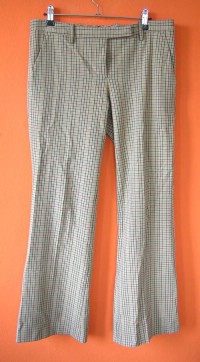 Dámské béžové kostkované kalhoty zn. H&M vel. 38