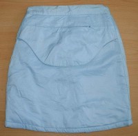 Modrá šusťáková sukýnka s kapsou a fleecem