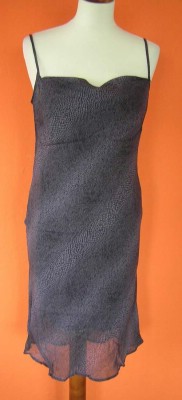 Dámské fialovo-černé letní šaty vel. 38