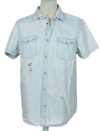 Pánská světlemodrá riflová košile s prošoupáním zn. Cedarwood State