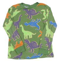 Zelené triko s dinosaury zn. H&M