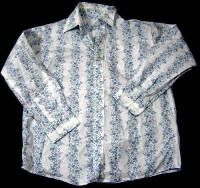 Bílo-modrá košile s kytičkami zn. Marks&Spencer, vel. 134