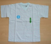 Outlet - Světlemodré pruhované tričko vel. 9 let