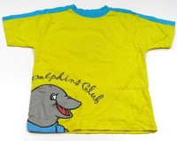 Žluté tričko s delfínem vel.98-110