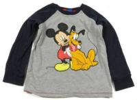 Šedo-modré triko s Mickey Mousem zn.George