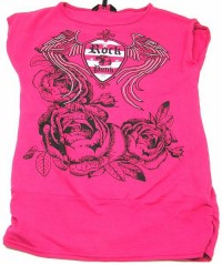 Růžové tričko s potiskem vel. 158 