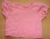Růžové tričko s puntíky zn. Mothercare